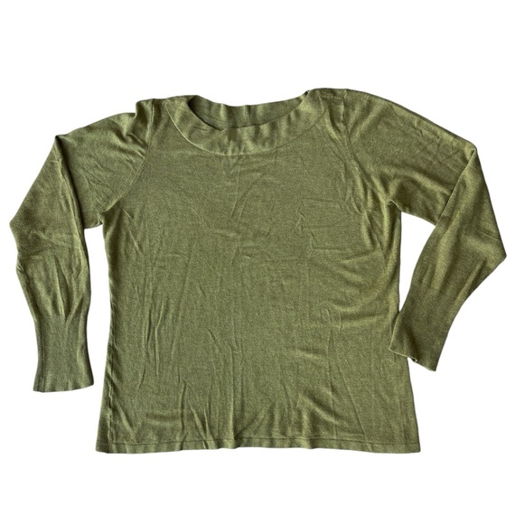 EILEEN FISHER Chartreuse Sweater Size XL - Picture 3 of 9